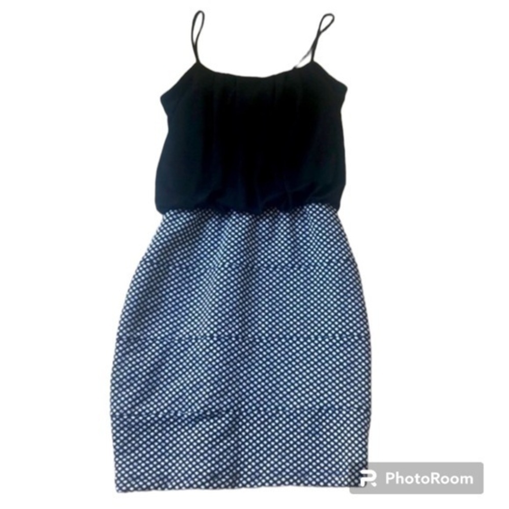 SWEET STORM POLKA DOT & BLACK DRESS, SIZE SMALL